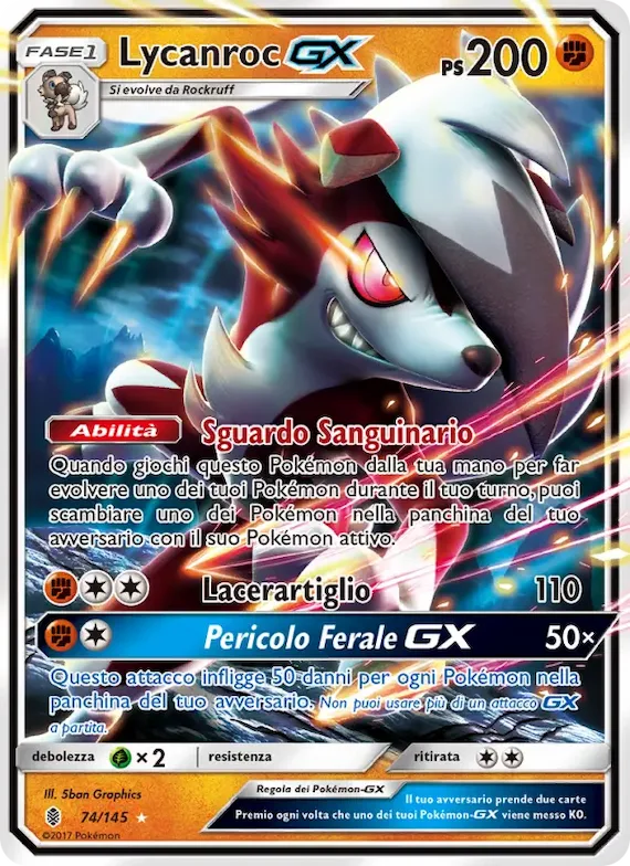 Lycanroc GX 74 – Guardiani Nascenti
