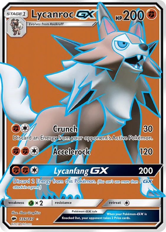 Lycanroc-GX #136 – Burning Shadows