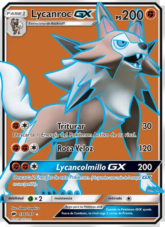Lycanroc GX 136 – Sombras Ardientes