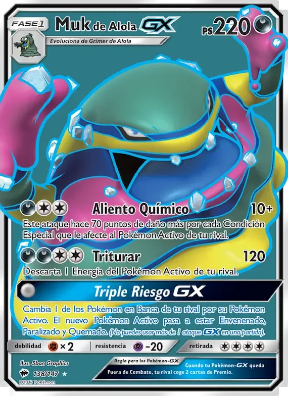Muk de Alola GX 138 – Sombras Ardientes