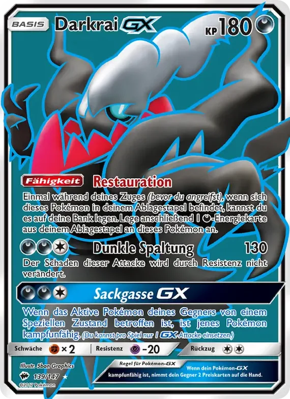 Darkrai GX 139 – Nacht in Flammen