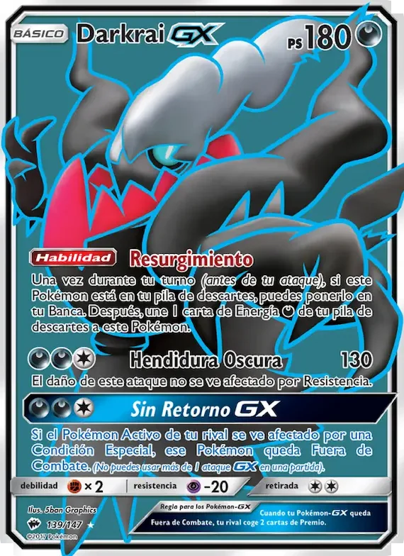 Darkrai GX 139 – Sombras Ardientes