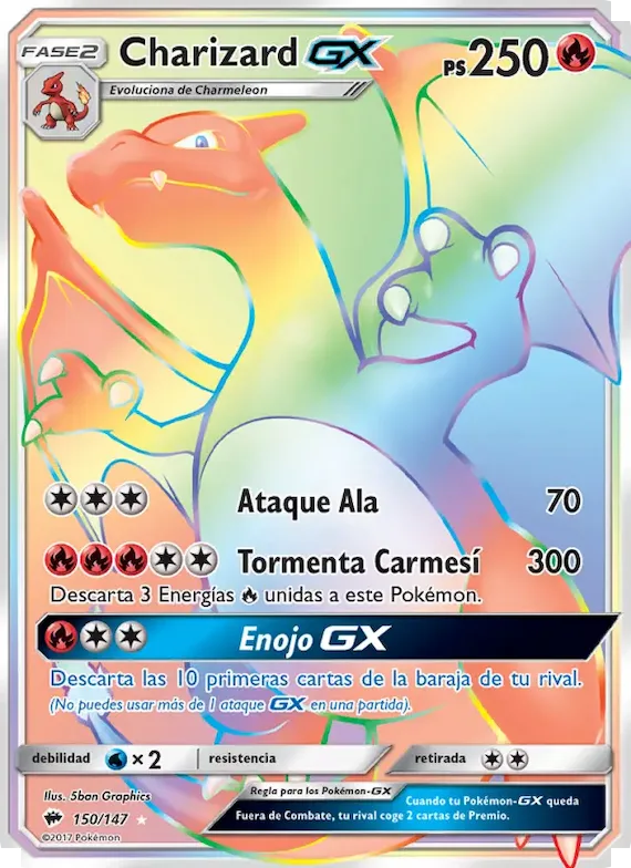 Charizard GX 150 – Sombras Ardientes