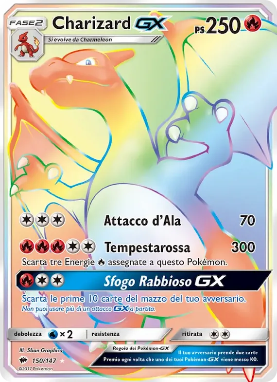Charizard GX 150 – Ombre Infuocate