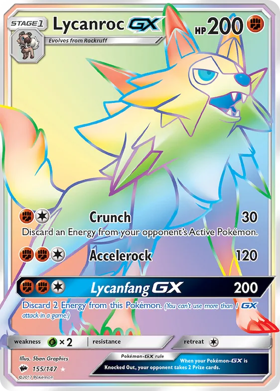 Lycanroc-GX #155 – Burning Shadows