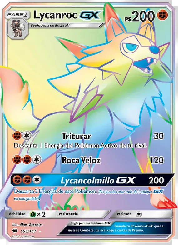 Lycanroc GX 155 – Sombras Ardientes