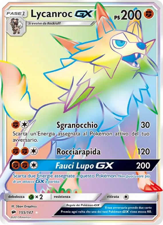Lycanroc GX 155 – Ombre Infuocate