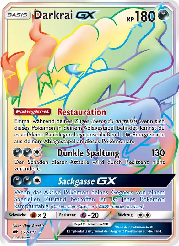 Darkrai GX 158 – Nacht in Flammen