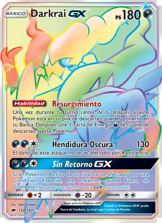 Darkrai GX 158 – Sombras Ardientes