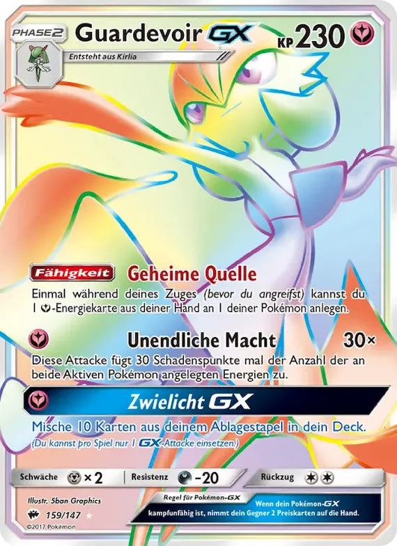 Guardevoir GX 159 – Nacht in Flammen