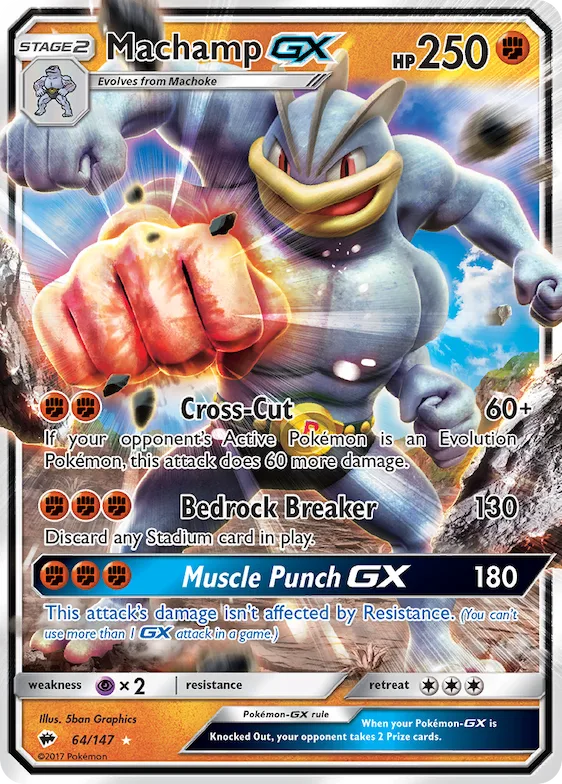 Machamp-GX #64 – Burning Shadows