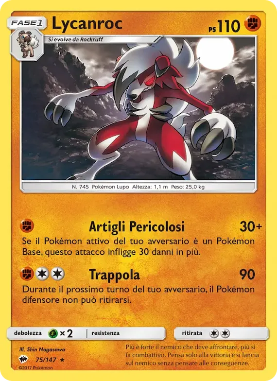 Lycanroc 75 – Ombre Infuocate