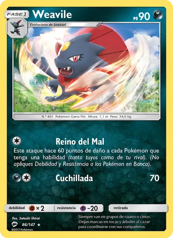 Weavile 86 – Sombras Ardientes