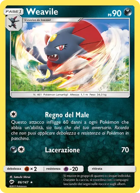 Weavile 86 – Ombre Infuocate