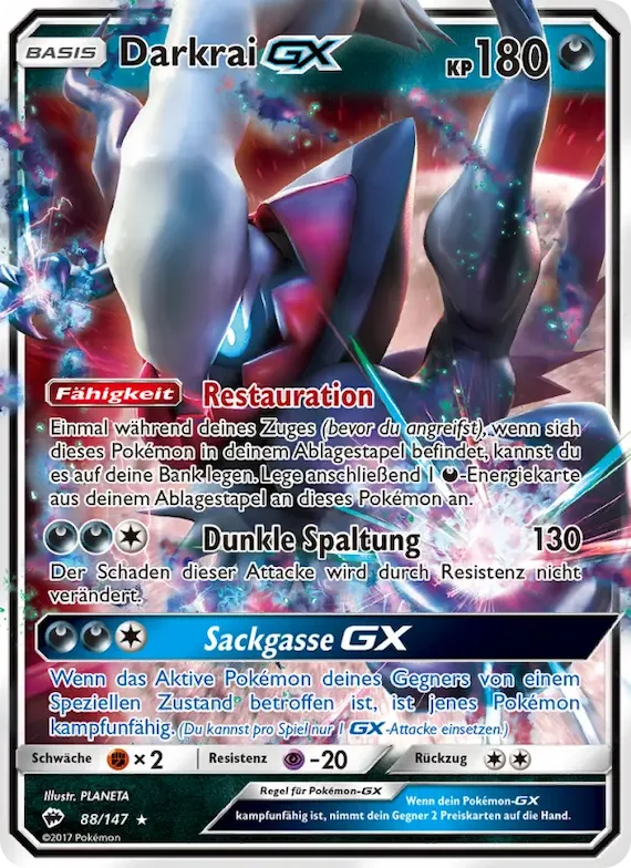 Darkrai GX 88 – Nacht in Flammen