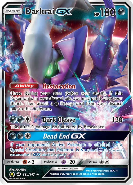 Darkrai-GX #88a – Burning Shadows