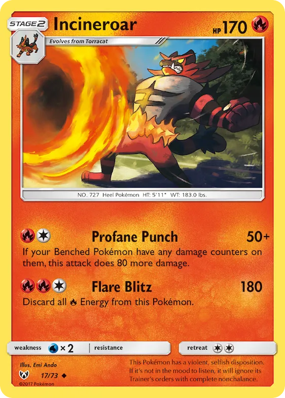Incineroar #17 – Shining Legends