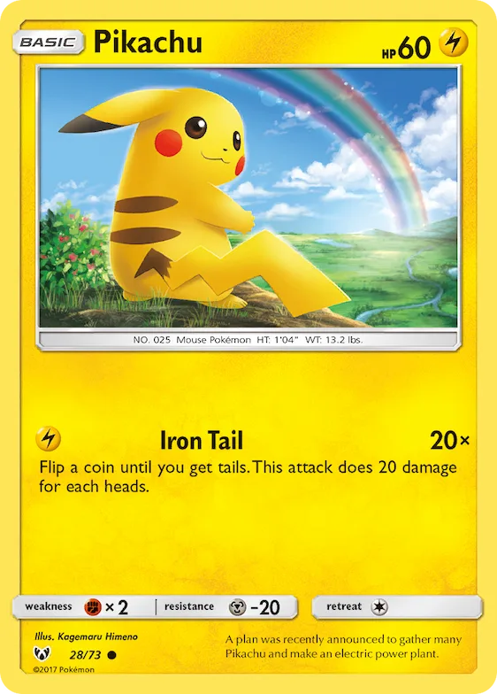 Pikachu #28 – Shining Legends