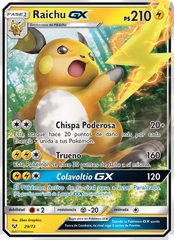 Raichu GX 29 – Leyendas Luminosas