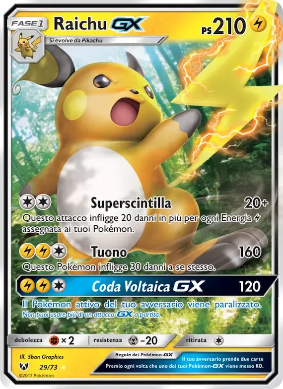 Raichu GX 29 – Leggende Iridescenti