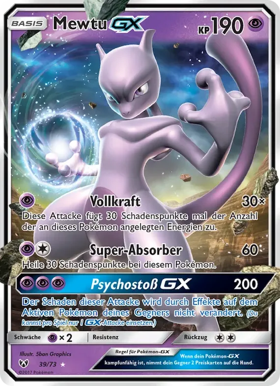 Mewtu GX 39 – Schimmernde Legenden