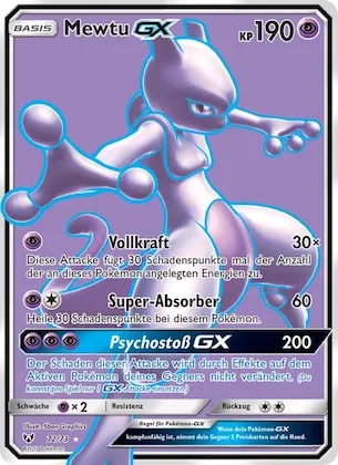 Mewtu GX 72 – Schimmernde Legenden