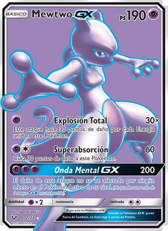 Mewtwo GX 72 – Leyendas Luminosas