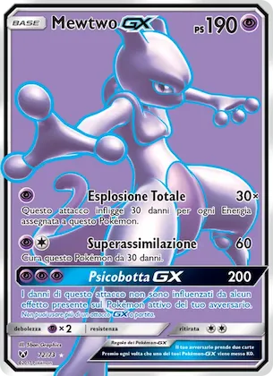 Mewtwo GX 72 – Leggende Iridescenti