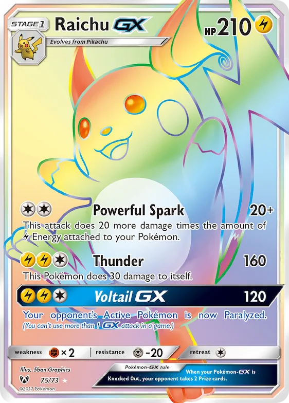 Raichu-GX #75 – Shining Legends