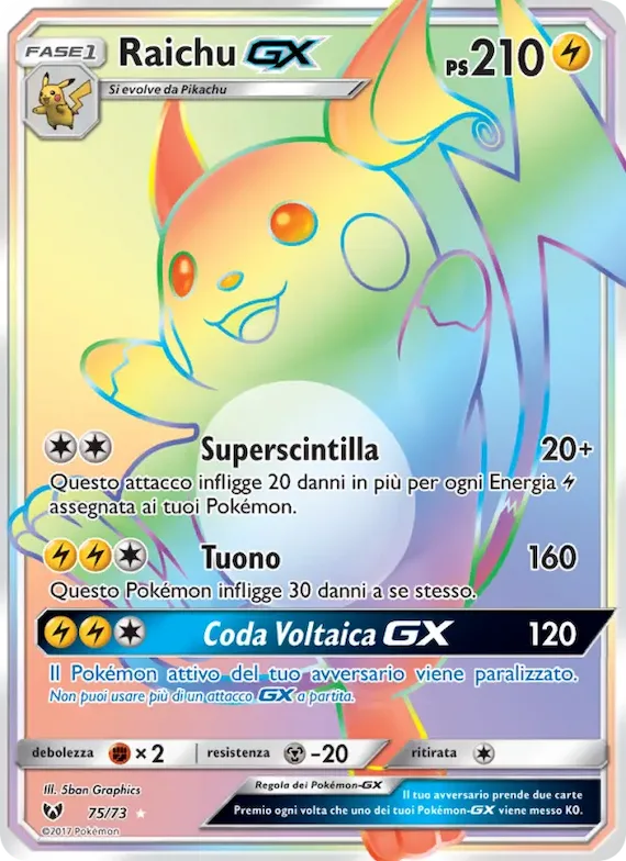 Raichu GX 75 – Leggende Iridescenti