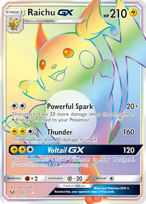 Raichu-GX #75 – Shining Legends