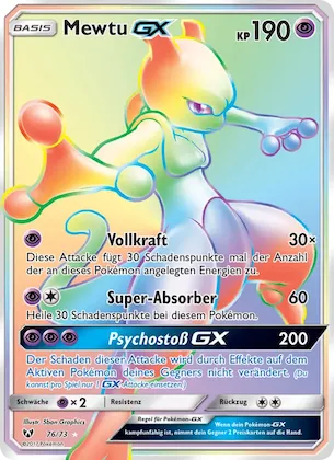 Mewtu GX 76 – Schimmernde Legenden