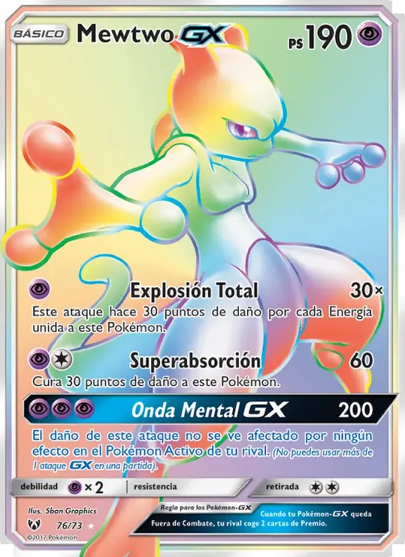 Mewtwo GX 76 – Leyendas Luminosas