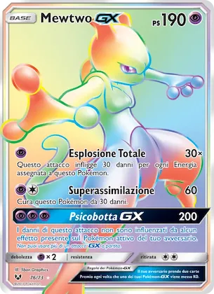 Mewtwo GX 76 – Leggende Iridescenti
