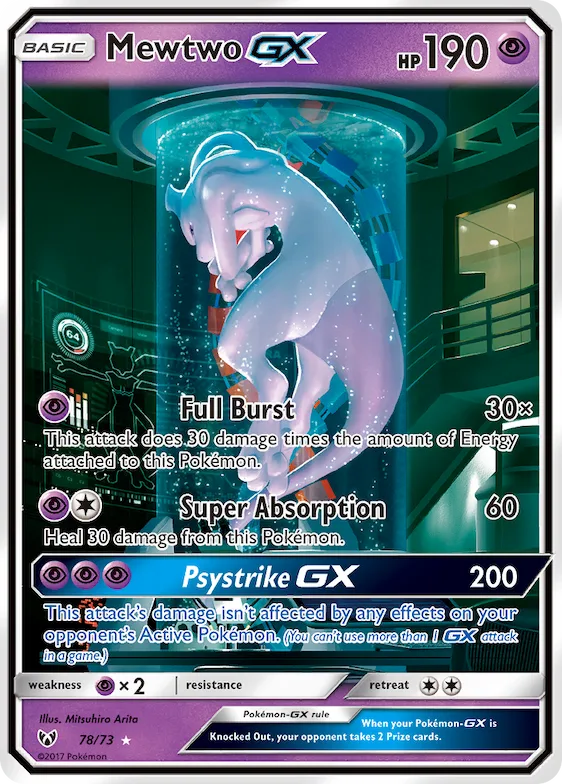 Mewtwo GX 78 – Légendes Brillantes
