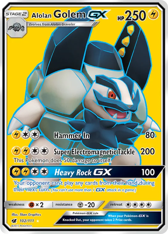 Alolan Golem-GX #102 – Crimson Invasion