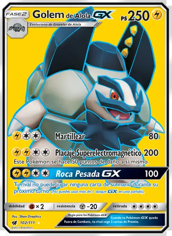 Golem de Alola GX 102 – Invasión Carmesí