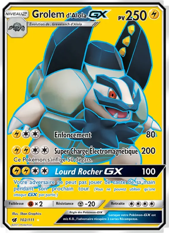 Grolem d’Alola GX 102 – Invasion Carmin