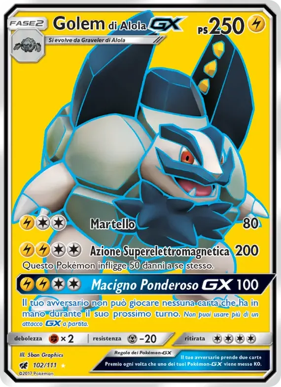 Golem di Alola GX 102 – Invasione Scarlatta