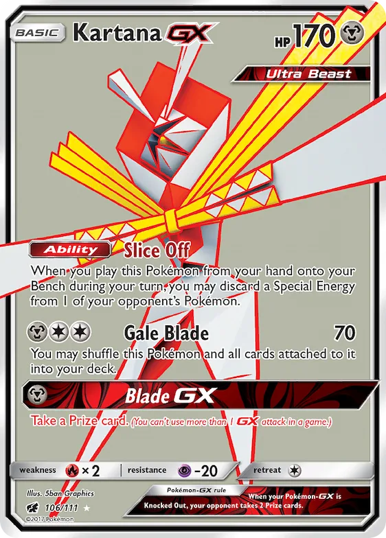 Kartana-GX #106 – Crimson Invasion