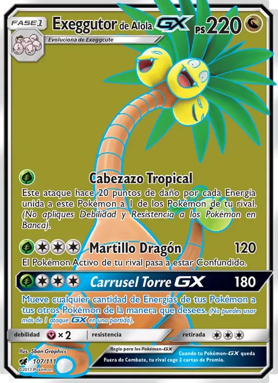 Exeggutor de Alola GX 107 – Invasión Carmesí