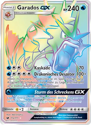Garados GX 112 – Aufziehen der Sturmröte