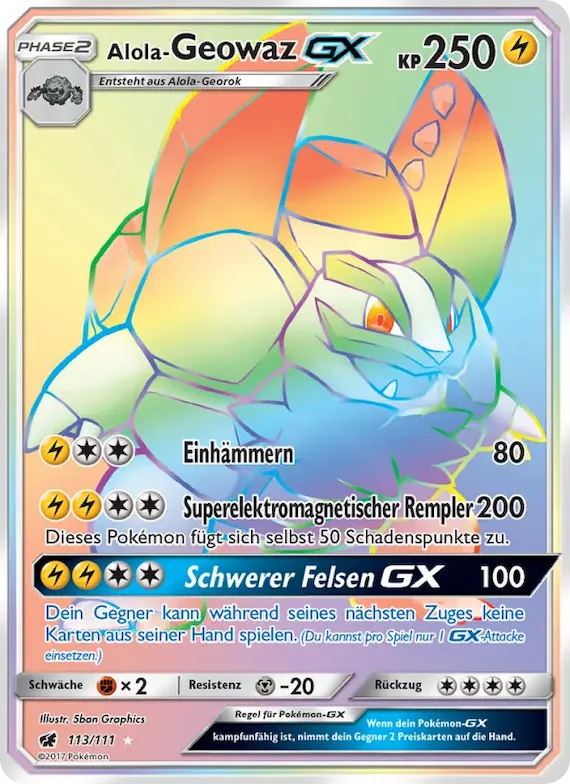 Alola-Geowaz GX 113 – Aufziehen der Sturmröte