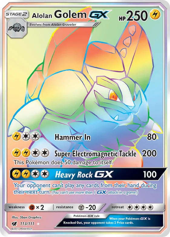 Alolan Golem-GX #113 – Crimson Invasion