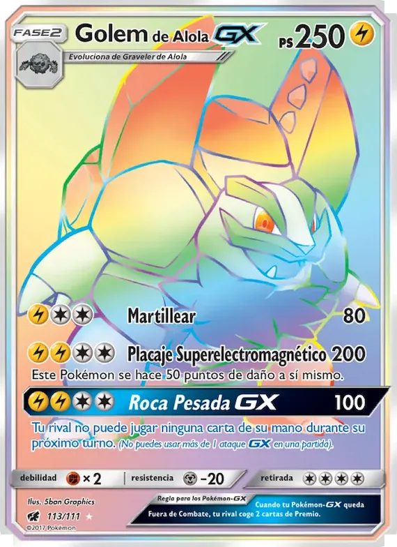 Golem de Alola GX 113 – Invasión Carmesí