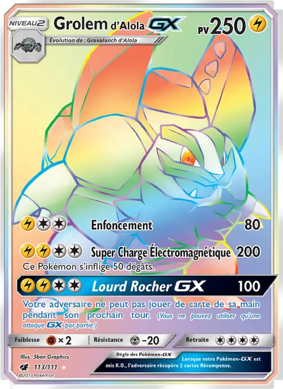 Grolem d’Alola GX 113 – Invasion Carmin