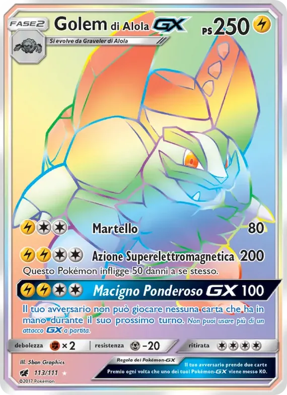 Golem di Alola GX 113 – Invasione Scarlatta