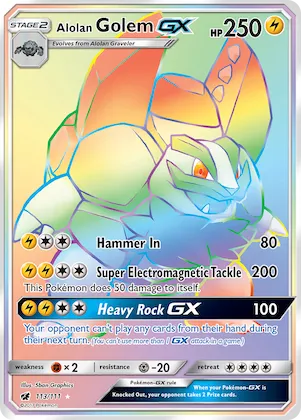 Alolan Golem-GX #113 – Crimson Invasion