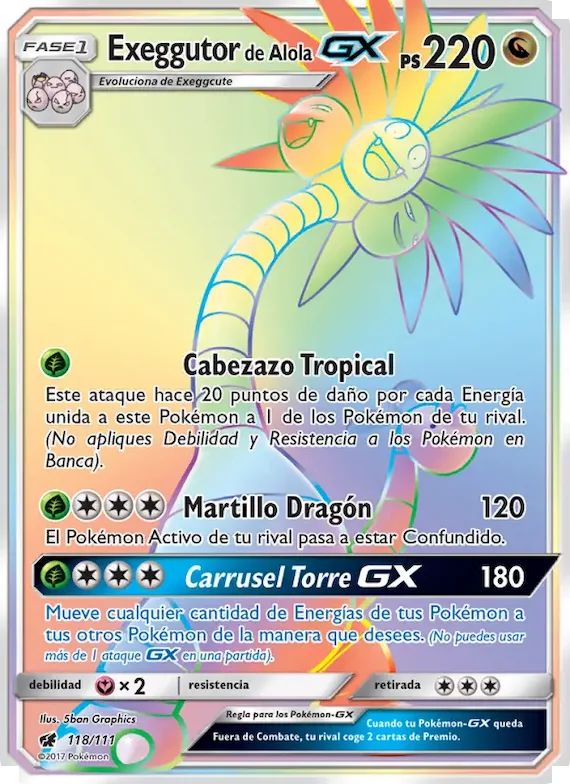 Exeggutor de Alola GX 118 – Invasión Carmesí