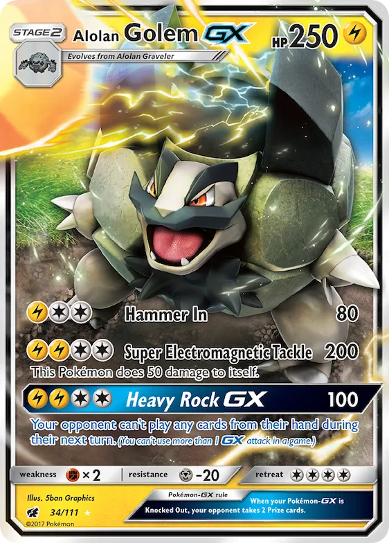 Alolan Golem-GX #34 – Crimson Invasion